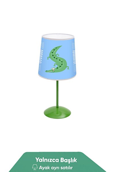 itsybitsy Crocodile Patterned Children's and Baby's Room Table Lighting Headb...