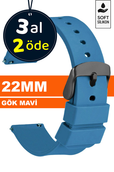 Trendburada Soft silicone watchband strap compatible with 22mm watches