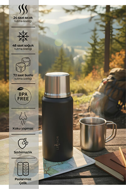 Le Paon 750 ml Stainless Steel Thermos Leakproof Keeps Hot for 24 Hours Cold ...
