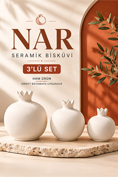 Ref-San Nar |seramik Bisküvi - 3'lü Set