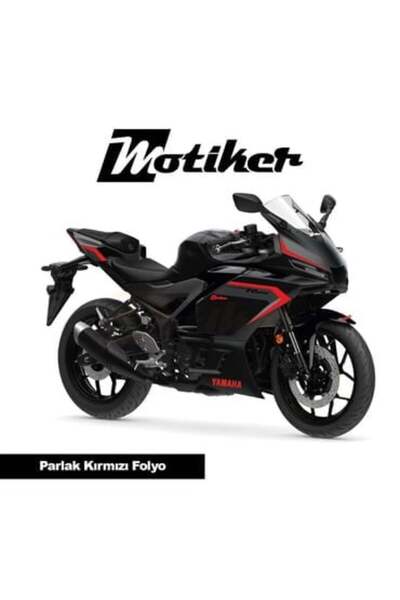 Motiker Yamaha YZF-R25 Sticker Set 2025 Uyumlu Kırmızı Set