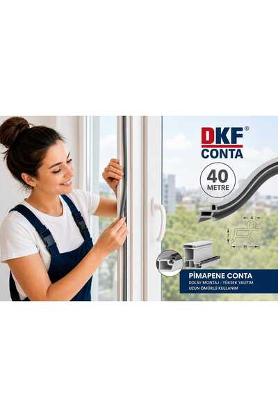 DKF CONTA Garnitură gri pentru fereastră ușă PVC 40 de metri garnitură de rep...
