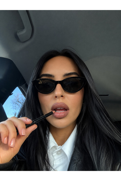 corcishop نظارات شمسية نسائية سوداء خفيفة للغاية من ميلون كات آي مع فلتر UV400