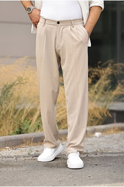 BASEL.CO Pantaloni largi din material textil