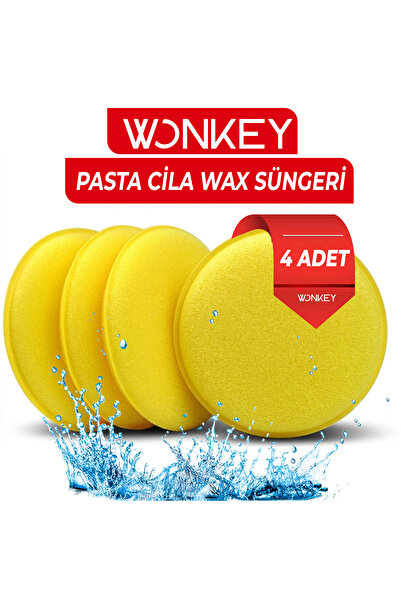 Wonkey Pasta Cila Wax Pedi Süngeri, Araba ve Torpido Parlatma ve Temizleme Ap...