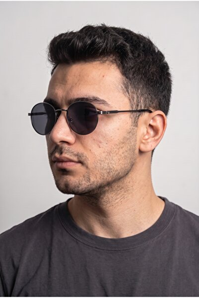 Chocolate Eyewear Unisex Polarize Yuvarlak Güneş Gözlüğü Gri UV400 Korumalı