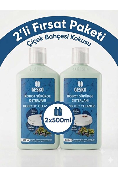 GESKO Robot Süpürge Deterjanı Çiçek Bahçesi Kokulu 2x500 ml