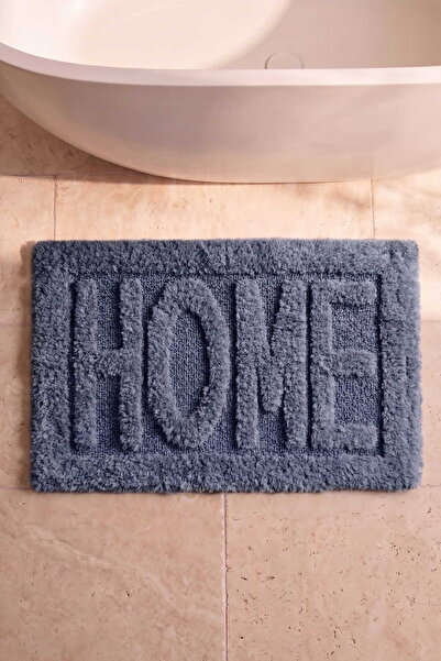 Perotti Tafting Gray Home Embossed Bathroom and Door Mat 40X60 cm