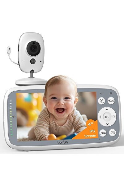 BOIFUN 2026 Monitor pentru bebeluși fără WiFi, ecran de 4'' 720P cu cameră și...