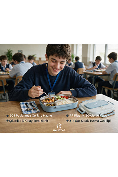 HANEZAR 3-4 Saat Sıcak Tutma 1500ml Yemek Kabı