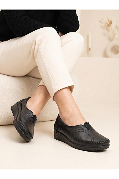 Forelli Gulis 48007 Black Genuine Leather Women's Shoes