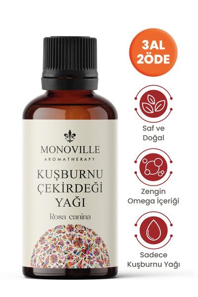 Monoville Rosehip Seed Oil 30 ml Cold Pressed Pure and Natural (Rosehip Seed ...