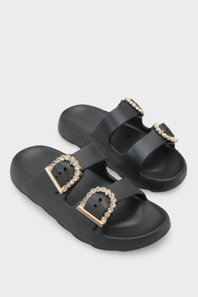 Capone Outfitters Della Eva Çift Buckled Women Slipper