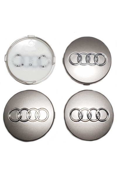 Autohelix MSA Set de 4 capace roți 60mm gri/argintiu, Audi A3, A4, A5, A6, A7...