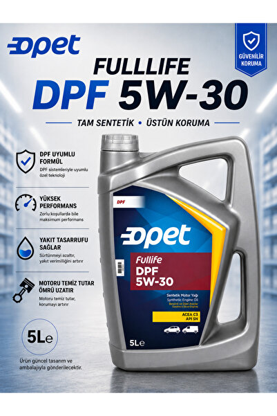 opet Fulllife Dpf 5w- 30 Sentetik Motor Yağı 5 L