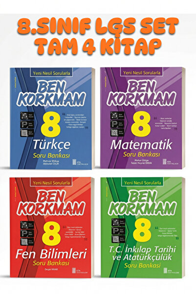 Ata Yayıncılık 8.sınıf Yeni Nesil Sorularla Ben Korkmam Soru Bankası Seti