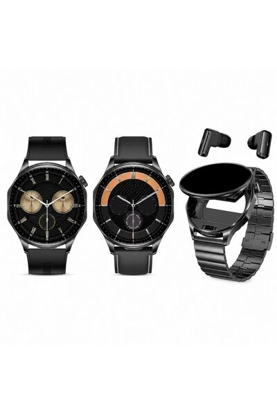 haino teko germany Haino Teko Watch Ultra 12 Akıllı Saat Siyah Kulaklıklı 1 K...