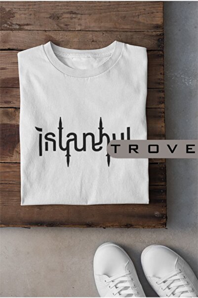 TROVE Unisex Γυναικεία Ανδρικά Yeditepe Istanbul Μαύρο Λευκό 100% Βαμβακερό T...