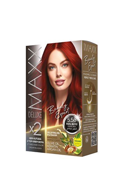 MAXX DELUXE Beauty Expert Set Saç Boyası 5.56 Kızıl Büyü