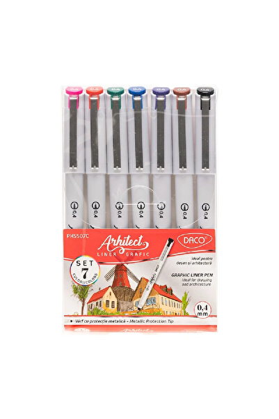 daço Pix Liner Grafic Arhitect Color set 7 buc x 0,7mm