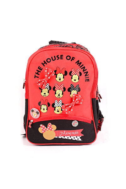 Minnie Mouse Ghiozdan Scolar 42cm Rosu-Negru
