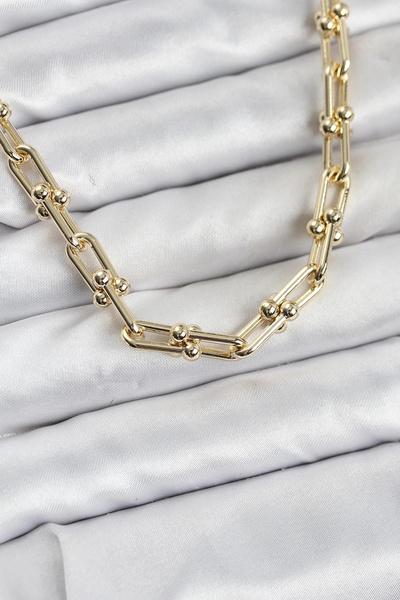 Skygo Brass Gold Color Tiffany Model Women's Necklace