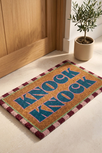 Chalevienne Knock Knock Natural Coconut Fiber (Coir) Door Mat 45X75 cm