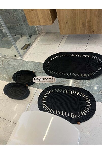 naylişhome 50X80Cm,40X60Cm, 2 Oval Baskets Bathroom Set. Gift, Dowry, Bohemia...