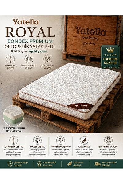 yatella Royal Bondex Premium Ortopedik Yatak Pedi 90 x 190 cm