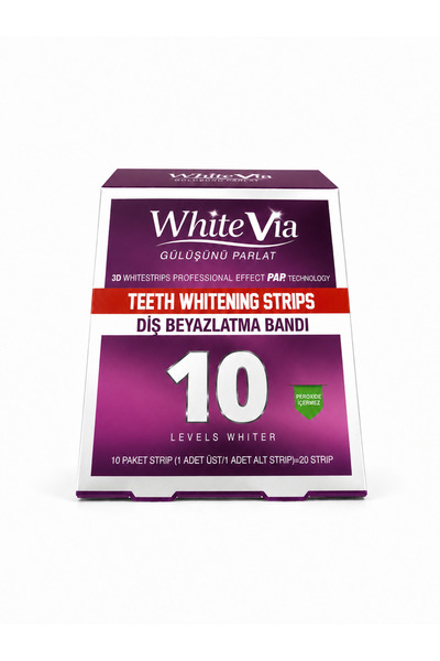 WhiteVia WhiteVia PAP Technology Diş Beyazlatma Bandı 10 Paket (20 Strip) Per...