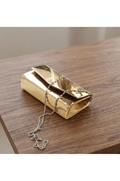 selma demir Zincir Askılı Portföy Model Clutch Kadın Çanta