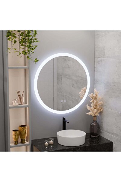OEM Oglinda LED Rotunda, 70cm, Noxia Touch, Sistem Dezaburire, Dimabila
