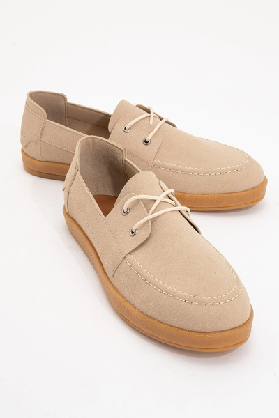 by selvi Lukka Shoes Mary Erkek Bej Deri tozu Bağcıklı ayakkabı