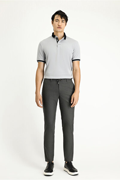 Kiğılı Regular Fit Standard Cut Classic Trousers with Elastic Waist and Laces