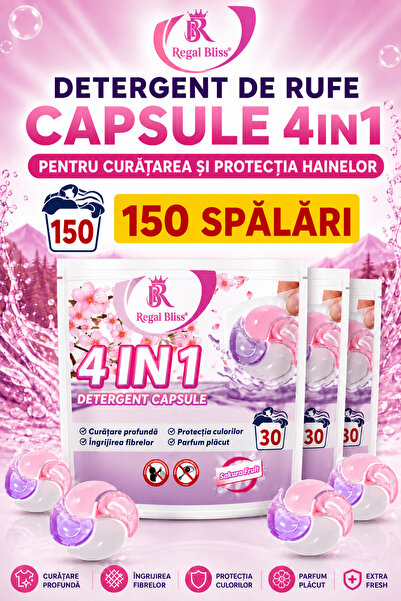 Regal Bliss Detergent de rufe capsule Regal Bliss, 4in1 pods pentru curatarea...