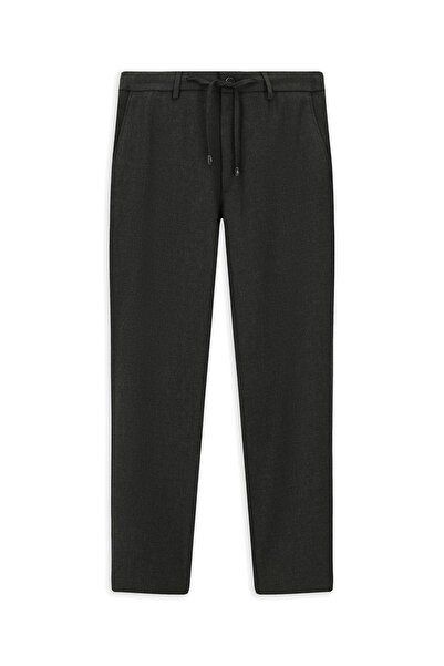 Kiğılı Regular Fit Standard Cut Lycra Trousers with Elastic Waist and Drawstring