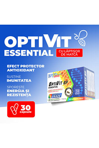 Balkan OptiVit BP Essential – complex de vitamine și minerale, 30+30 capsule.
