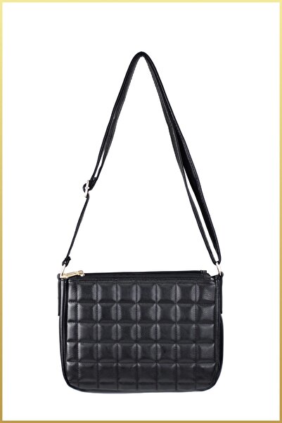 birizmoda Women's Quilted Model Cross Shoulder Bag - Black
