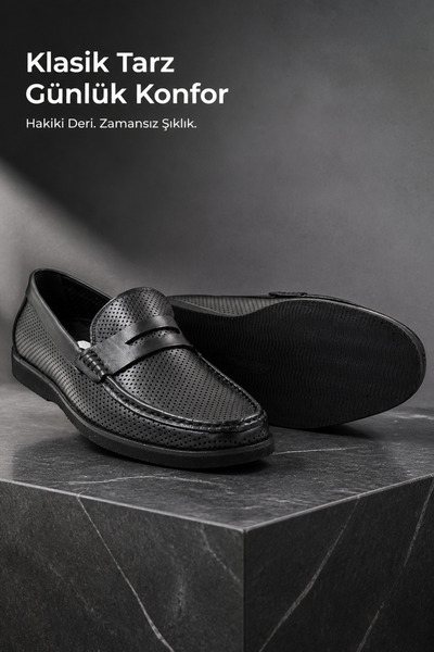 PATRICK CASSA Men's Genuine Leather Classic Casual Shoes