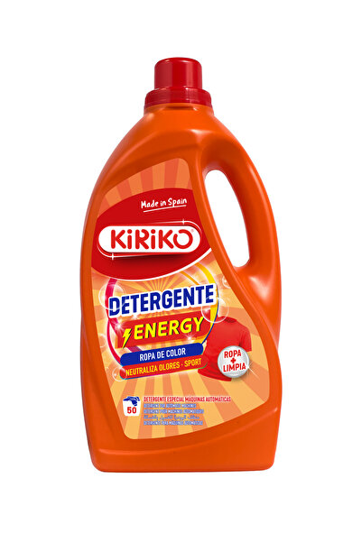Kiriko Detergent Lichid de Rufe Colorate, Energy, 2.8L, 50 de Spalari,