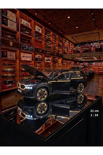 OYUNCAKSAHİLİ BMW X SUV JİP Diecast 1.24 Collectıon 2023 Model 21cm Metal 6 Kapı Bagaj Kaput Açılır Metalic Siyah