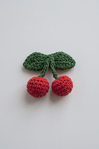Milleniva Cherry Bag Ornament Hand Knitted Charm