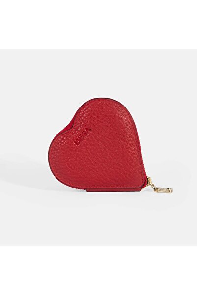Desa Червен кожен портфейл Yelena Heart