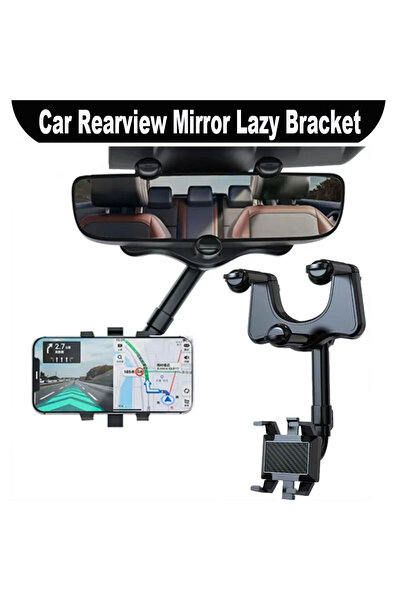 Choice 1pc Adjustable Car Rearview Mirror Phone Holder 360° Retractable Cell ...