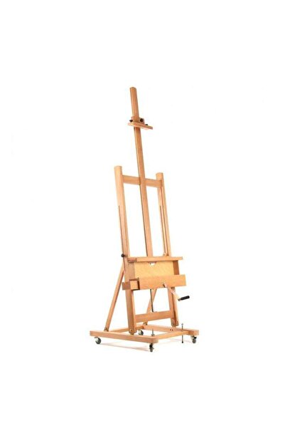 Museo Paris Profesyonel Üst Segment Tekerlekli Kayın Şövale Kaliteli Ahşap 2 ...