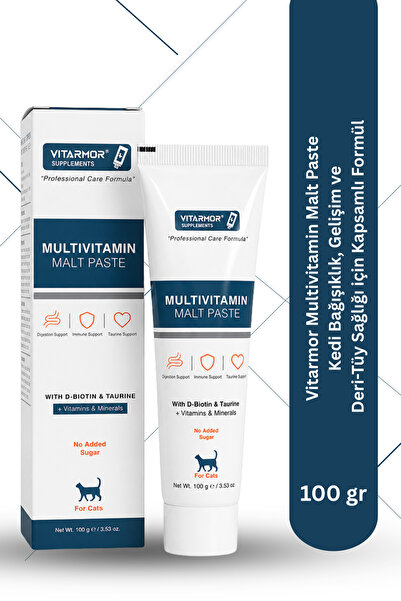 VITARMOR SUPPLEMENTS Vitarmor Multivitamin Malt Paste | Kedi Bağışıklık, Geli...