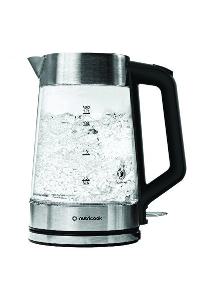 Nutricook Electric Glass Kettle Double Wall with 360° Swivel Base, 1.7L Capac...