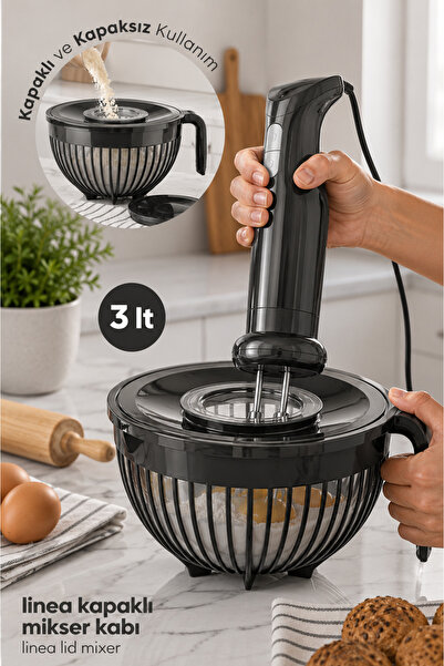 Stile Cucina Linea 3 Liter Mixer Container with Lid |   Blender Compatible Wh...