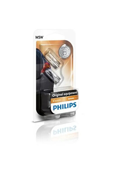 Philips Set de 2 becuri halogene Vision W5W 5W 12V 12961B2