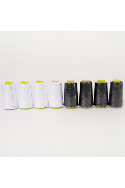 Choice 8 rolls 8-Colored Cone Thread 3000 Yards High-Speed Polyester Sewing T...